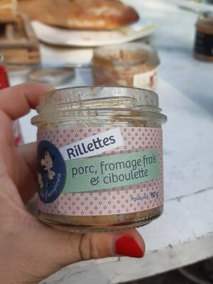 Rillettes porc fromage frais et ciboulette