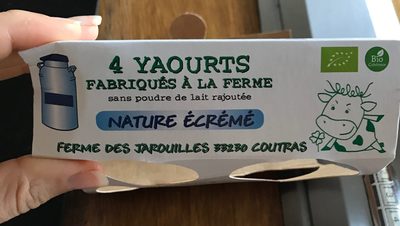 4 yaourts nature écrémé