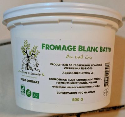 Fromage blanc battu front packaging