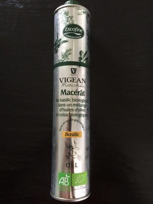 Macérât de basilic bio mélange huile olive et colza bio