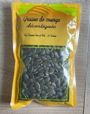 Graines de courge décortiquée front packaging