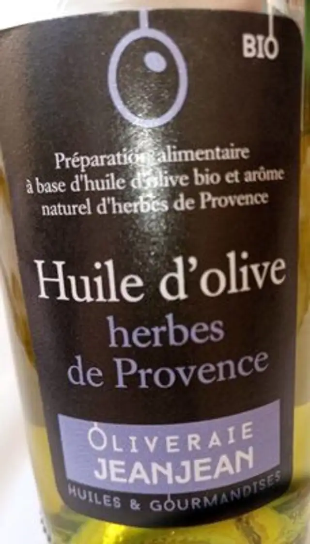 Huile d'olive front packaging