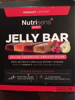 Jelly bar fraise-framboise-abricot-poire