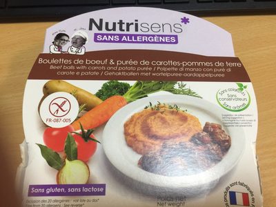 Boulettes de boeuf puree patate/carotte