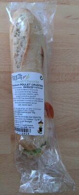 Sandwich poulet crudités