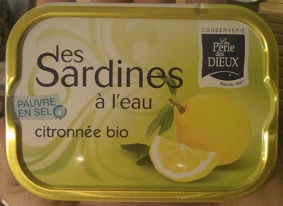 Sardines citronnees au naturel Bio front packaging