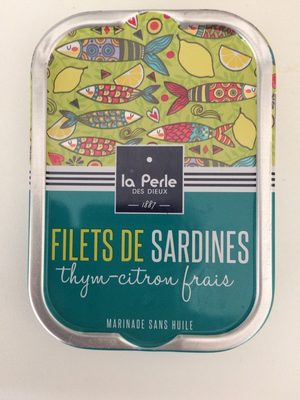 Filets de sardines sans huile thym et citron frais