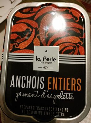 Anchois entiers piment d'Espelette front packaging