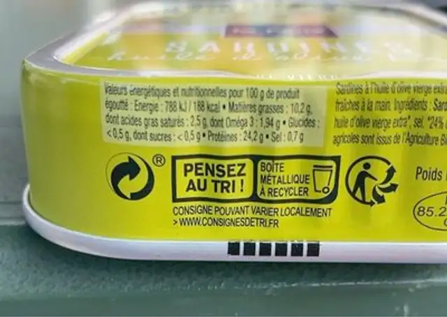 Sardines à l'huile d'olive bio nutrition facts table