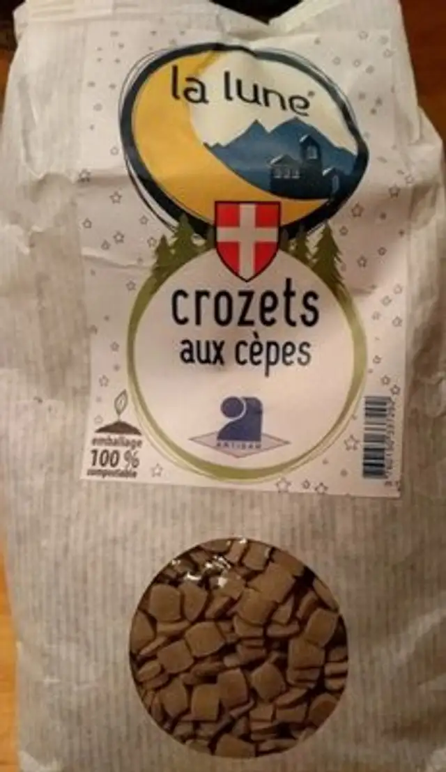 Crozets aux cèpes front packaging