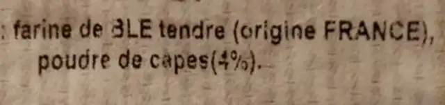 Crozets aux cèpes ingredients label