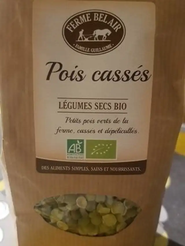 Pois cassés front packaging