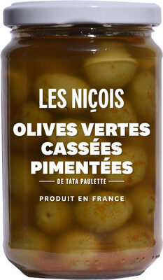 Olives vertes cassées pimentées de Tata Paulette