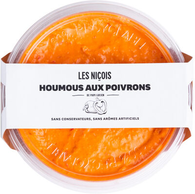 Houmous aux poivrons front packaging