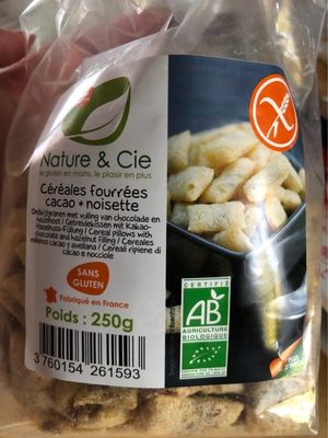 Céréales fourrées cacao et noisette