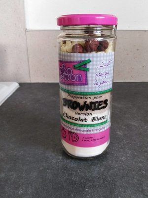 Préparation pour brownie version chocolat blanc