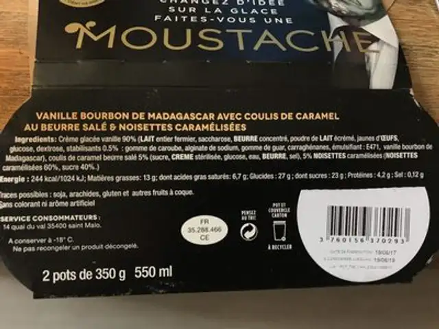 Vanille Bourbon de Madagascar ingredients label
