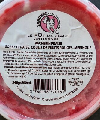 Vacherin fraise front packaging