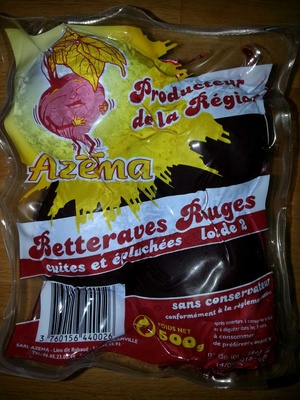 Betteraves rouges cuites et épluchées