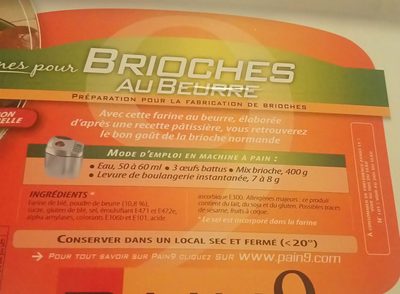 Préparation de Farines pour Brioches au Beurre