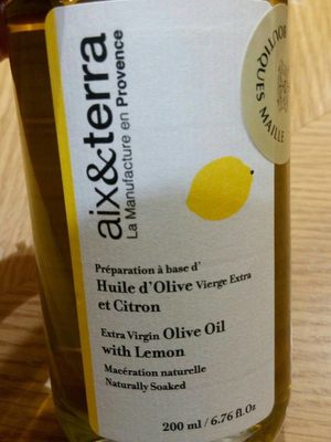 Preparation a base d huile d'olive vierge extra et citron