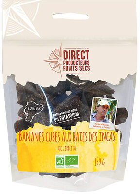 Bananes moelleuses aux baies des incas front packaging