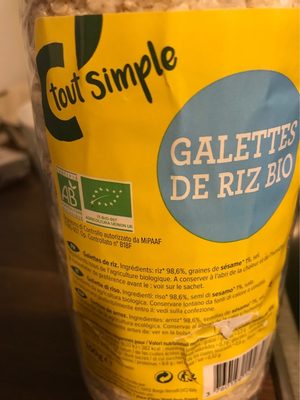 Galette de riz bio