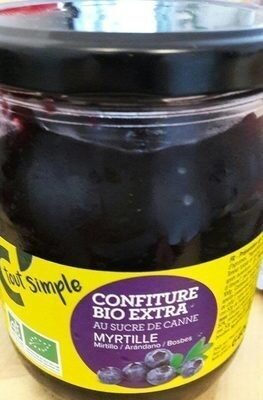 Confitures bio extra myrtille