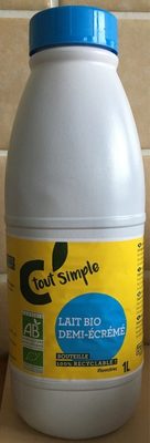 Lait bio demi-ecreme