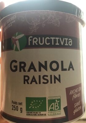Granola raisin front packaging