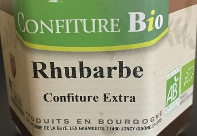 Confiture Rhubarbe front packaging