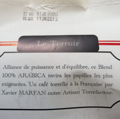Faubourg café le terroir ingredients label