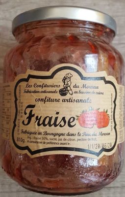 Confiture de fraise front packaging