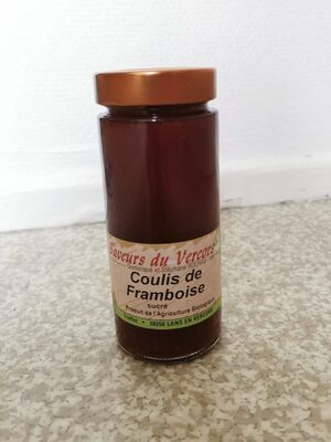 Coulis de framboise front packaging