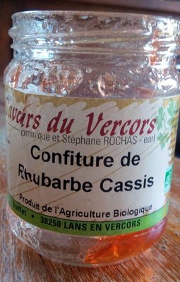 Confiture de rhubarbe cassis