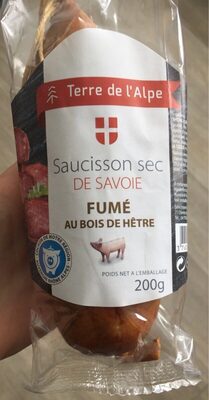 Saucisson sec de savoie fumé au bois de hêtre