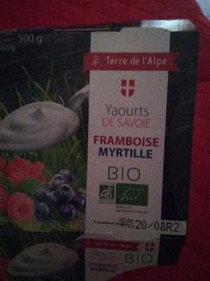 Yaourt de Savoie Framboise Myrtille