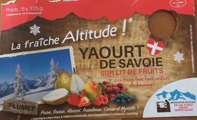 Yaourt de Savoie sur lit de fruits