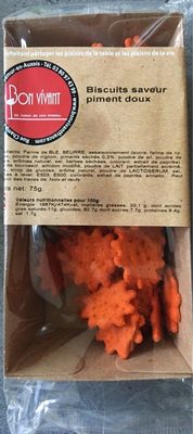 Biscuits saveur piment doux front packaging