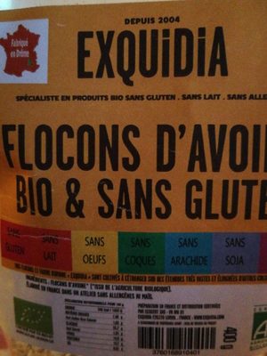 FLOCONS D'AVOINE BIO & SANS GLUTEN