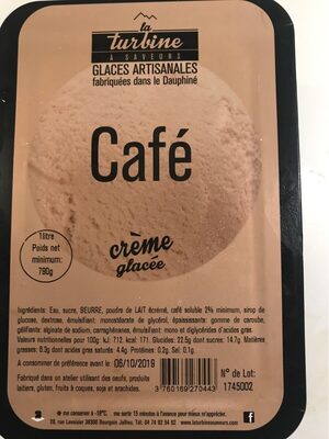 Glace artisanale front packaging