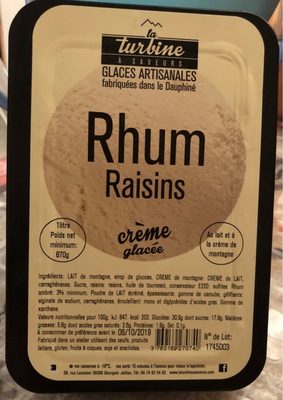 Crème Glacée Rhum Raisins