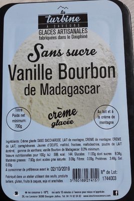 Crème glacée vanille bourbon sans sucre