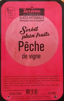 Pêche de vigne front packaging