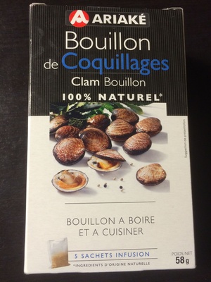 Bouillon de Coquillages front packaging