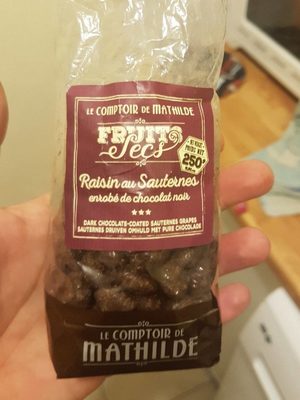 Raisin au Sauternes enrobé chocolat noir