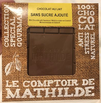 Chocolat au lait sans sucre ajouté