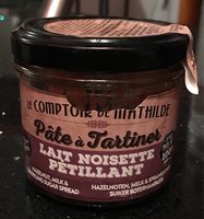 Pâte a tartiner lait noisette pétillant