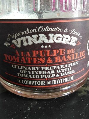 Vinaigre à la pulpe de tomates et basilic