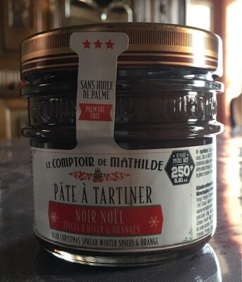 Pâte à tartiner Noir Noël épices d’hiver et oranges